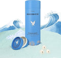 Saltwind Still Pearled Candle – 18 Oz Sea Salt Scented Sand Candles with 30 Wicks | Refillable Light Blue Wax Long-Lasting Powder 120 Hours Clean Burning for DIY