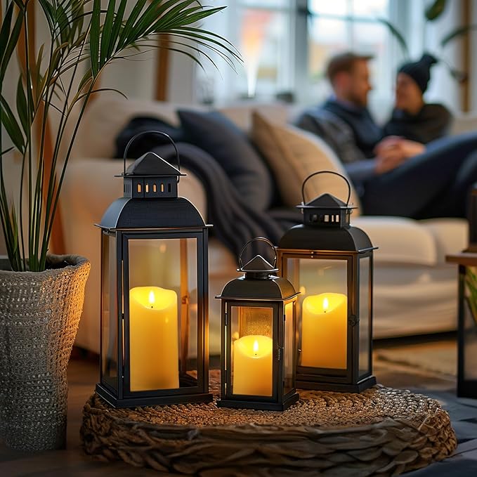 5plots Rechargeable Flameless Candles, Battery Operated LED Candles, Electric Candles with Remote and Timers, Wax-Like Plastic, Ivory, 3Pack, 3" x 4"5" 6", for Home Decor