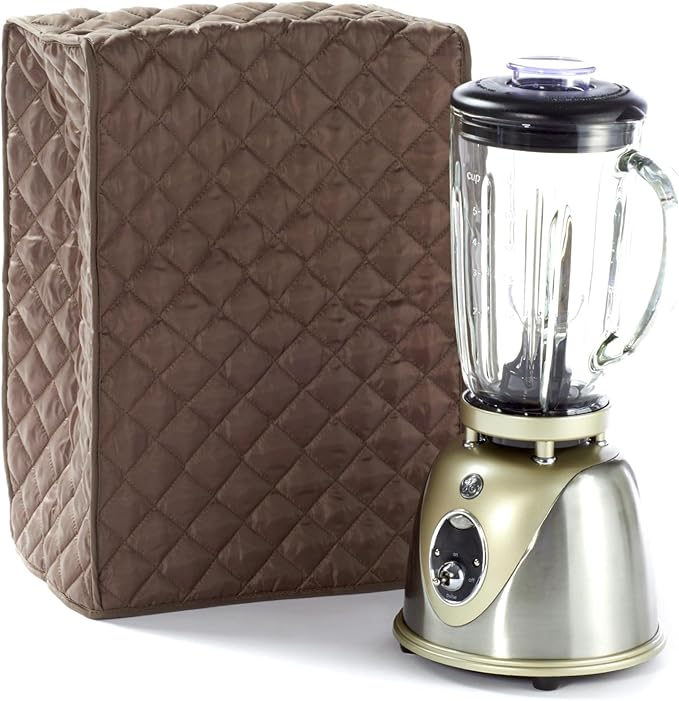 Covermates Keepsakes Blender Cover – Quilted Appliance Protector for Food Processors – Dust & Stain Resistant, Washable Slip‑On Design for Countertop Storage, Bronze