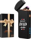 Coquimbo Fathers Day Dad Gifts from Daughter Son Wife: Electric Lighter Dad Mens Birthday Gifts, Rechargeable Windproof Flameless Dual Arc Plasma Lighters