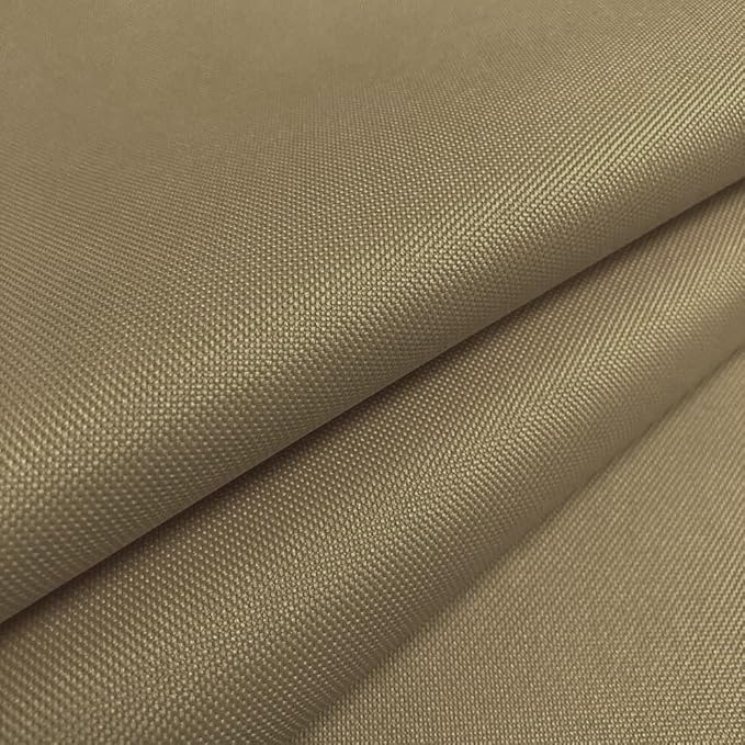 Foreate Waterproof Canvas Fabric by The Yard 600D Upholstery Fabric for Chairs 58" Wide Indoor Outdoor Water Resistant Canvas Polyester Material Sewing DIY Cloth, 10 Yards Khaki