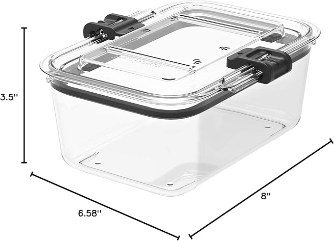 Prepara Latchlok 5.25 Cup Tritan Food Storage Container, Set of 2, Clear