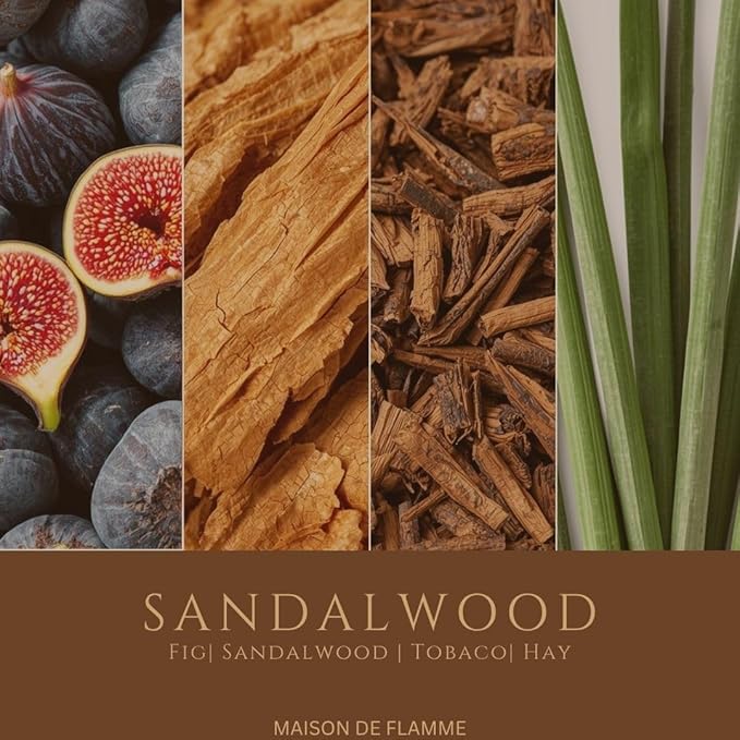 Smoke Odor Eliminating Candle – Sandalwood Soy Wax Candle for Kitchen, Apartment & Home Smells, Long Lasting Odor Neutralizing Scented Candle, 150g / 5.3 oz – Maison De Flamme
