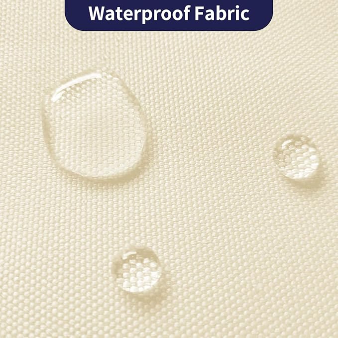 Foreate Waterproof Canvas Fabric by The Yard 600D Upholstery Fabric for Chairs 58" Wide Indoor Outdoor Water Resistant Canvas Polyester Material Sewing DIY Cloth, 15 Yards Pale Yellow