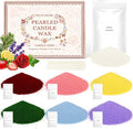 STRN Pearled Candle Sand Wax with 20 Wicks, 7 Scented Candle Beads, Candle Refill Kit, Home Fragrance Decoration for Candle Making DIY, Wedding Party