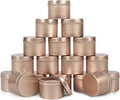 DINGPAI Candle Tin 18 Pcs, 4oz Candle Containers, Candle Jars for DIY Candle Making, Light Gold Color, Arts & Crafts, Storage and Holiday Gifts