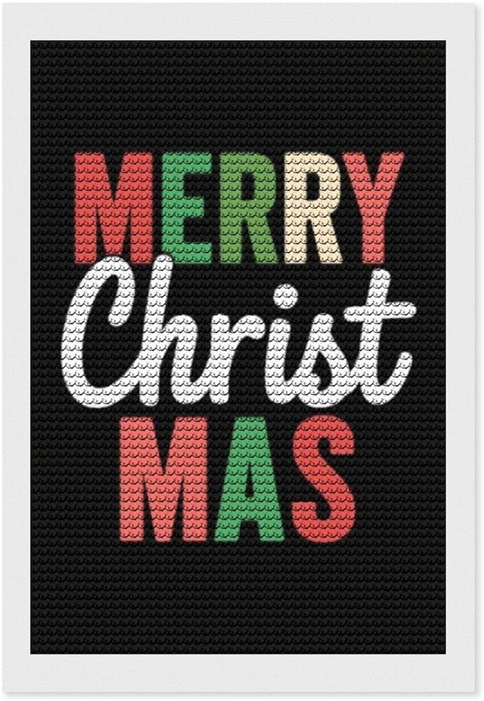 AIVKIEJK Diamond Painting Kits for Adults - Merry Christmas Painting DIY 5D Full Drill Diamond Dots Paintings with Diamonds Gem Art and Crafts Home Decor 8"x12"