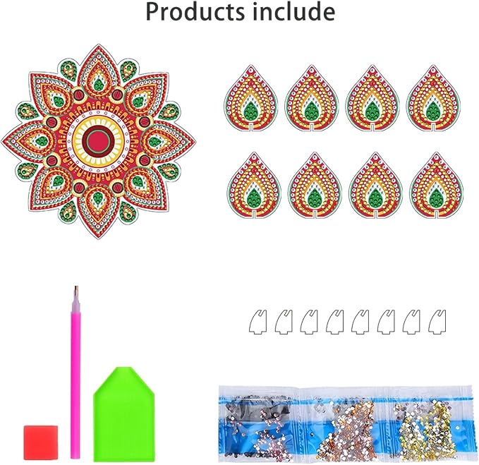 5D DIY Diamond Art Painting PVC Flower Candle Holders Tealight/Tea Light/Votive Candle Holder, for Table Centerpiece Home Décor Party Wedding Dinning-Flower-10