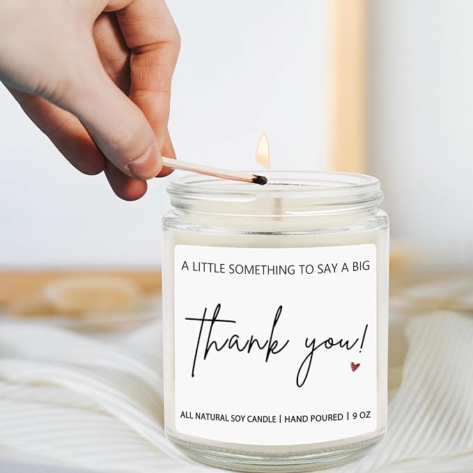Thank You Hostess Gifts for Women, Funny Appreciation Gift for Friends Teacher Mom, Coworkers, Nurse, Employee, Boss- Lavender Scented Candles