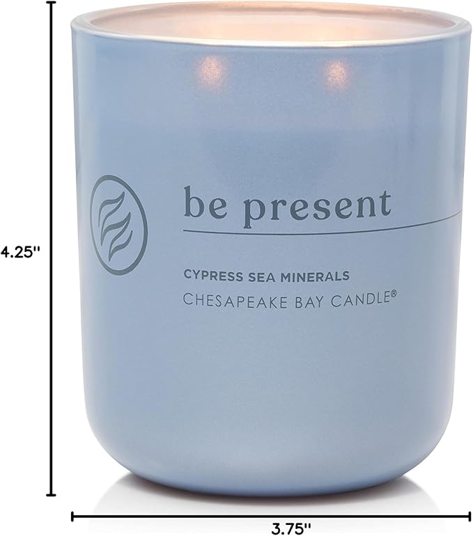 Chesapeake Bay Candle Intentions Collection Candle Be Present: Live in the moment (Cypress Sea Minerals) 13 oz Home Décor