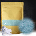 DRMAISON Pearled Candle Wax Sand DIY Kit - 35.3 oz, Powder Blue, Non-Toxic&Smoke-Free, Refillable with 60 Wicks, Long-Lasting Flame, Highly Customizable for Wedding, Party&Holiday Decor