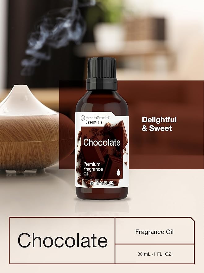 Horbäach Chocolate Fragrance Oil | 1 fl oz (30ml) | for Diffusers, Candle and Soap Making, DIY Projects & More | Premium Grade