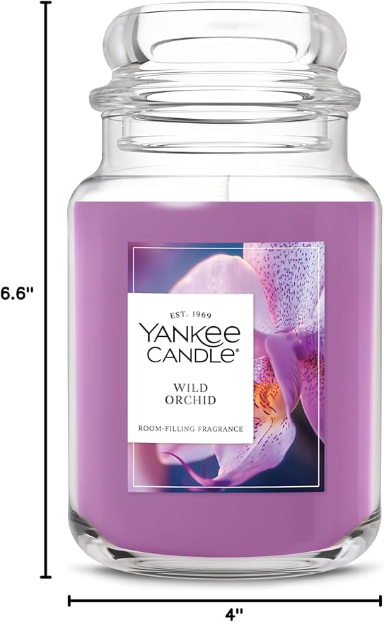 Yankee Candle Wild Orchid Scented Candle, 22oz Large Jar with up to 150 Hour Burn Time, Giftable