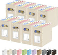 Oterri Cardboard File Organizer Box for Hanging File Folders Letter Size,File Box for Computer Desk,File Cabinet,Working Home,Office,Classroom (Beige, Letter Size - 8 Packs)