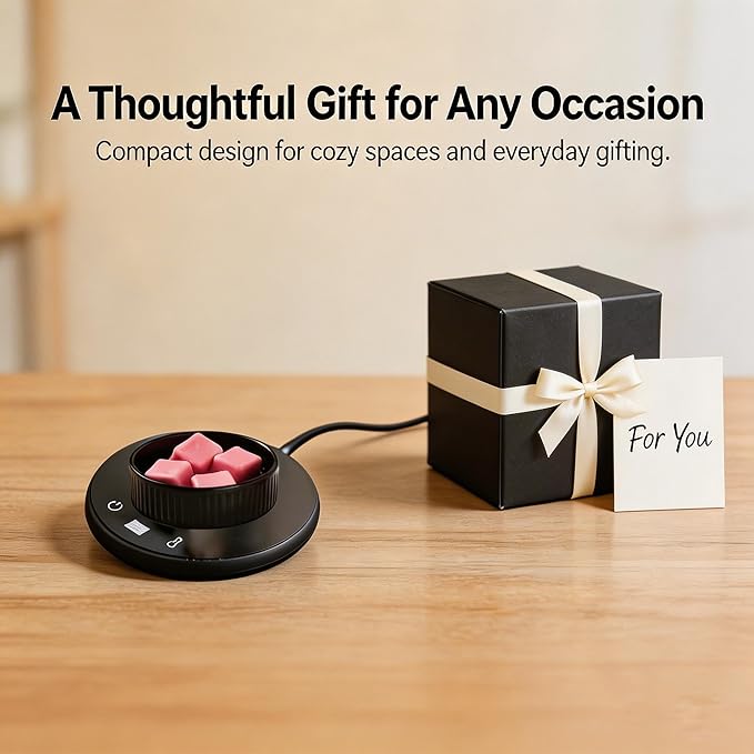 Wax Melt Warmer with Timer, 3-in-1 Candle Warmer, Electric Wax Melter for Scented Wax Cubes, Jar Candles & Essential Oils, 3 Temperature Settings, 8H Auto Shut Off, Black
