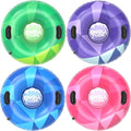 WOLKEK 3Pack Snow Tubes, Snow Sled for Kids and Adults, Cold-Resistant Inflatable Snow Tube, Thickened Heavy Duty Sleds for Winter with Handles, Snow Toys, Snow Sleds for Family Activities Outdoor Fun
