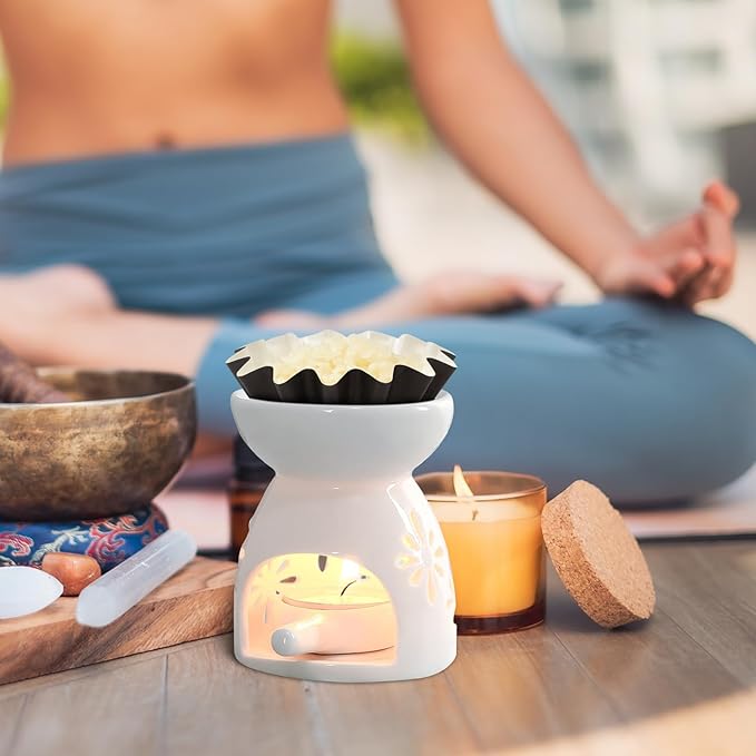 Ninsula 70P Wax Melt Liners, Reusable Wax Warmer Liners for Any Wax Cubes, Leakproof Wax Melt Cups for Scented Candle, Plug in Warmers, Electric Wax Melters and Wax Burner(Black)