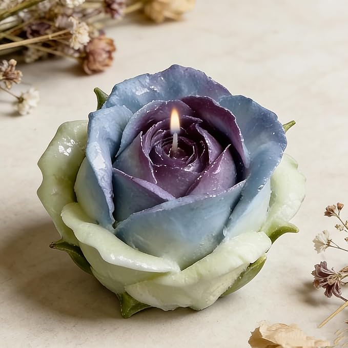 Tulip Bud Flower Petal Mold - Cylinder Molds Silicone Wave Spiral Candle Mold - Silicone Resin Casting Molds for Candle & Resin & Soap Craft Supplies