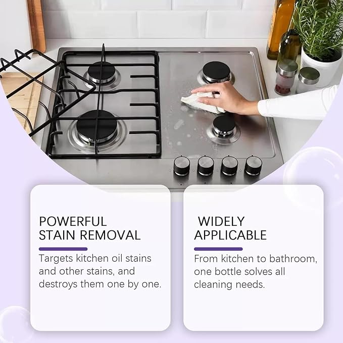 All In One Clean Spray Cleaner for Ovens, All Purpose Cleaning Spray with Concentrated Cleaning Tablets, Cleaners for Instant Stain Removal, Multi-Surface for Bathroom, Kitchen(1 Bottle+30 Tablet)