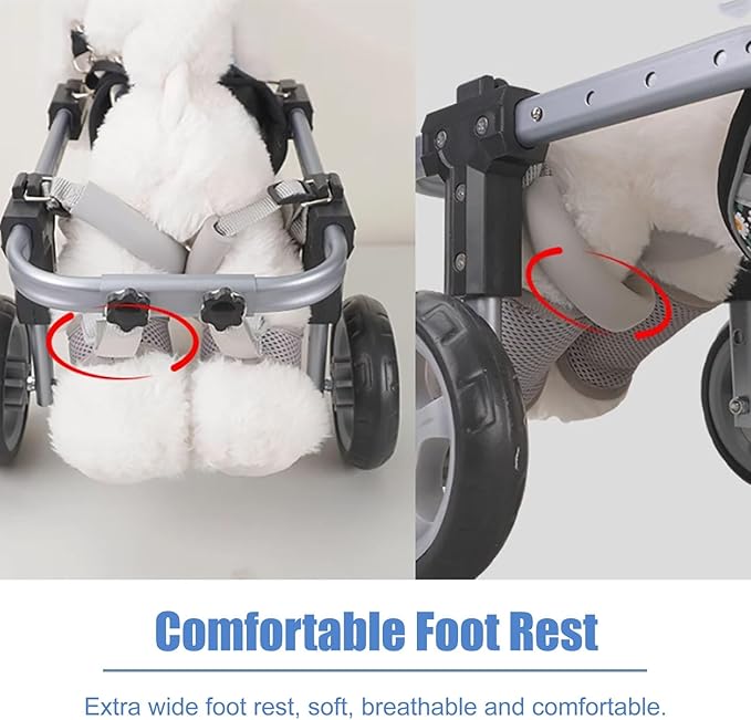 Dog Mobility Aid Wheelchair - Adjustable Front Back Wheels for Small, Medium, and Large Dogs with Paralysis or Injury – Leg Brace Trolley for Arthritis and Mobility Support