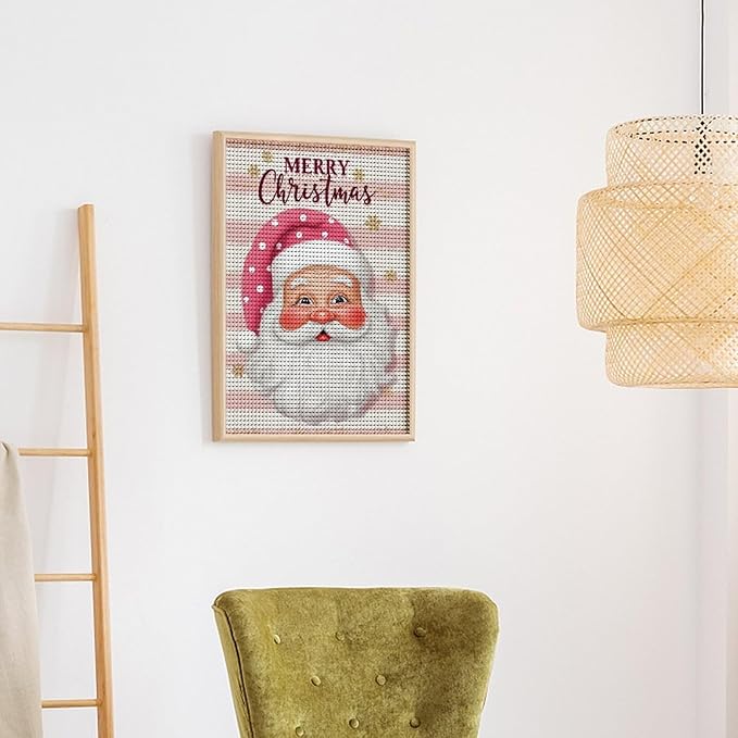 AIVKIEJK Diamond Painting Kits for Adults - Merry Christmas Santa Painting DIY 5D Full Drill Diamond Dots Paintings with Diamonds Gem Art and Crafts Home Decor 12"x16"