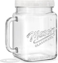 Folinstall 74 oz/2160 ml Glass Jar with Lid, Wide Mouth Airtight Glass Storage Jar, Quart Pantry Organization Mason Jar For Fridge, Food Storage Container For Sugar, Flour, Pickle, Coffee, Candy