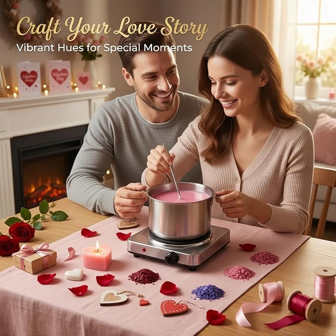 MAQIHAN Candle Dye for Soy Wax Candle Making - 16 Vibrant Colors Wax Dye for Soy Candle Making,Bulk Candle Soy Wax for Candle Making Supplies,Wax Coloring Dye for DIY Candle,Safe and Natural