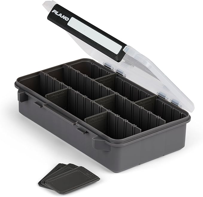 Plano StowAway 3600 Deep Stow Tackle Box with Corrosion-Preventive Rustricor, Single Latch Design, Transparent DuraView Lid, Stackable Storage for Fishing Bait, Lures and Gear