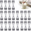 DINGPAI 60pcs Metal Candle Wick Centering Devices, Silver Stainless Steel Candle Wick Holder for Candle Making