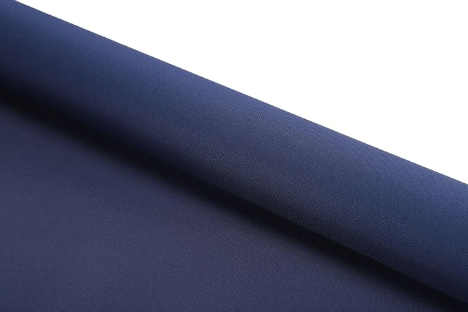 Mybecca Waterproof Canvas Marine Fabric 600 Denier Indoor/Outdoor PU Backing UV Protector Navy 1 Yard