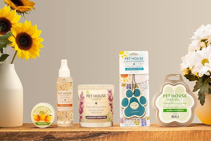 Pet House Candles, Plant-Based, Clean Burning, Long Lasting Pet Odor Candle for Home - Snow Cone