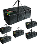 Demao Black Large Moving Bags-6 Pack,Heavy Duty Storage Bag with Handles & Zippers,Foldable Moving Tote Storage Boxs for Clothes,Relocation,College Dorm & Travel Storage-Moving Essentials
