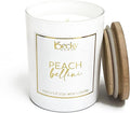 Peach Bellini Candle | Sweet Peach Scented Candle | Natural Coconut Soy Candles | 8 Ounce Modern Luxury Home Decor Novelty Candle | Long Lasting Fragrance with 35 Hour Burn Time