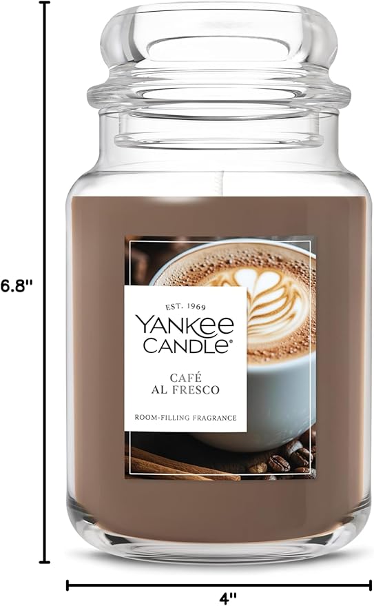 Yankee Candle Café Al Fresco Scented Candle, 22oz Large Jar with up to 150 Hour Burn Time, Giftable