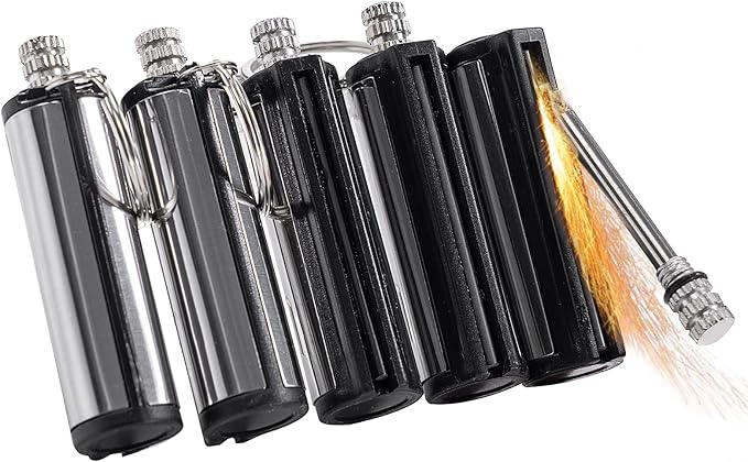 5-Pack Permanent Match Lighter - Waterproof Keychain Survival Tool for Camping, Candles & Emergency