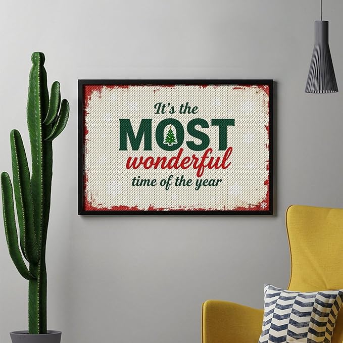 Diamond Painting Kits for Adults - Quote & Christmas Tree Humorous Most Wonderful Time of The Year Painting DIY 5D Full Drill Diamond Dots Paintings with Diamonds Gem Art And Crafts Home Decor 8"x12"