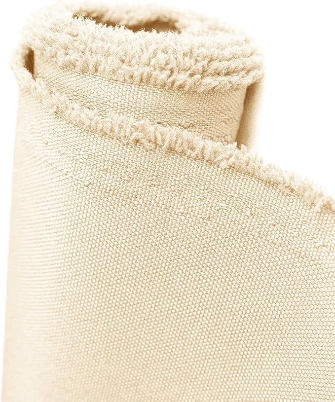 Foreate Waterproof Canvas Fabric by The Yard 600D Upholstery Fabric for Chairs 58" Wide Indoor Outdoor Water Resistant Canvas Polyester Material Sewing DIY Cloth, 8 Yards Pale Yellow