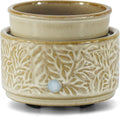 ElusiaKa Wax Melt Warmer,Electric 3-in-1 Wax Melter,Ceramic Candle Wax Warmer Burner for Scented Waxs,Candle Warmer Scent Oil Burner Home Aromatherapy-Vintage Warm Brown