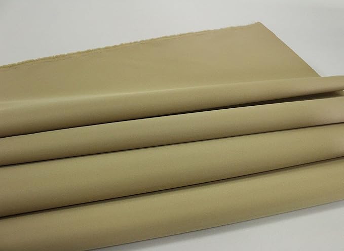 Mybecca Waterproof Canvas Marine Fabric 600 Denier Indoor/Outdoor PU Backing UV Protector Khaki 1 Yard