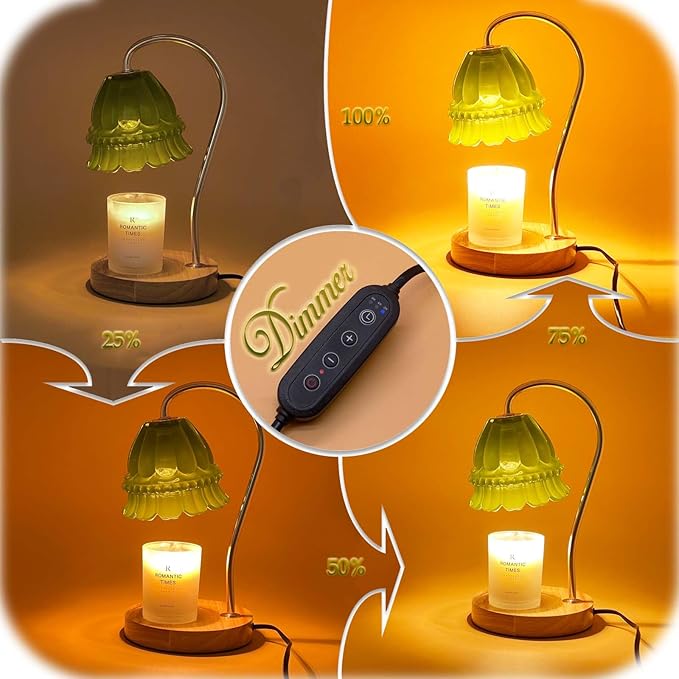 Candle Warmer Lamp with Timer Dimmer, Wax Warmer Lamp for Jar Candles with 2 Bulbs, for Women Mom, Best Valentine's Day and House Warming Gift New Home Decor