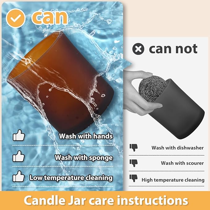 SHOWIN Thick Candle Jars for Making Candles 16 Pcs, 7 OZ Empty Jars with Wood Lids for Candle Making, Sample Container, Frosted Brown