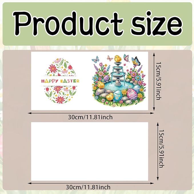DoxQcs 5D Diamond Art Painting Greeting Cards Kit, DIY Cards for Blessings Congratulations Gifts, Greeting Card Set for Birthday Thanksgiving Day Christmas Halloween-Easter