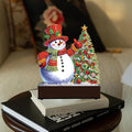 Diamond Painting Taper Candle Holders 12x11cm Candlestick Holders Centerpieces Candlestick Holders Candle Stick Holders for Home Decoration Party Housewarming Gifts Christmas Snowman