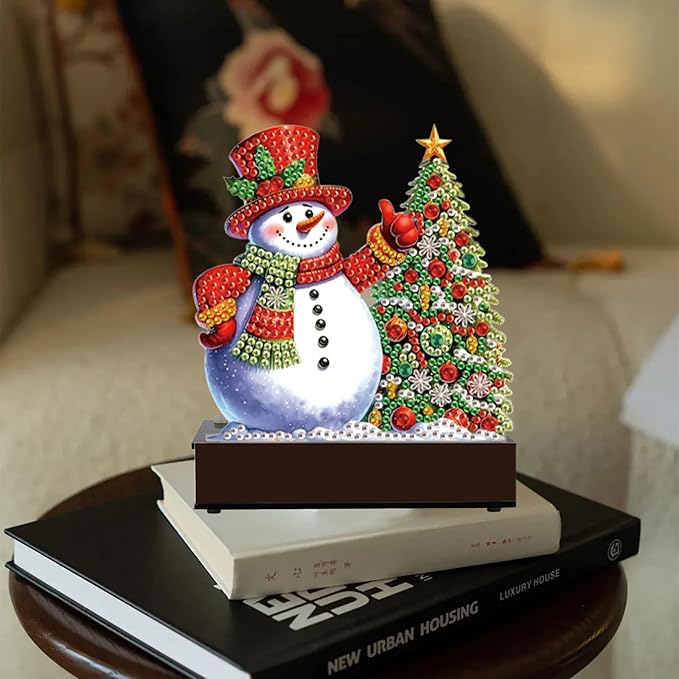 Diamond Painting Taper Candle Holders 12x11cm Candlestick Holders Centerpieces Candlestick Holders Candle Stick Holders for Home Decoration Party Housewarming Gifts Christmas Snowman