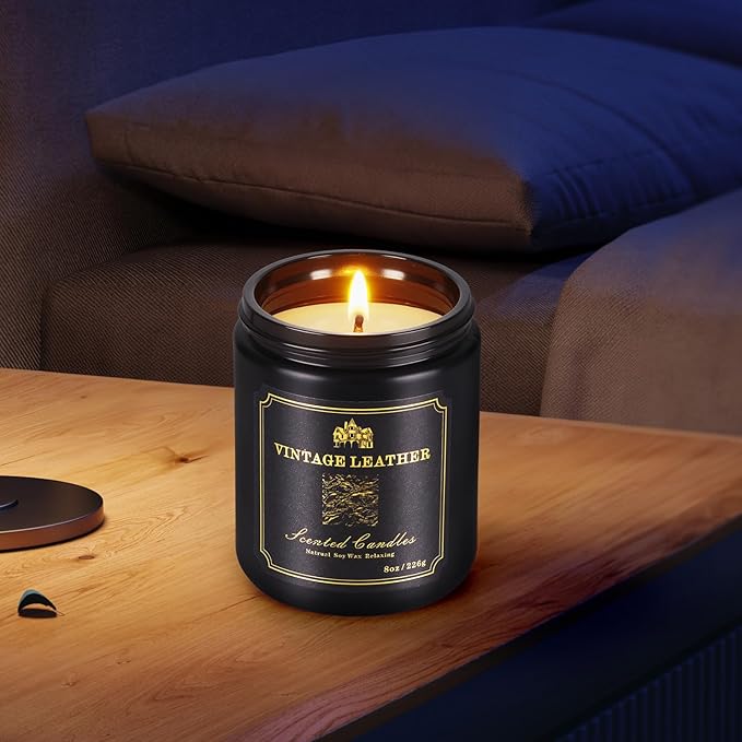 Scented Candles for Men, 4-Pack Candles for Home Scented,Candle Set Scented Candles for Home The Masculine Men Candle Perfect for Boyfriend Father Aromatherapy Gift