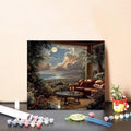 Paint by Numbers Kit for Adults Flower Paint by Numbers Candle DIY Crafts for Adults Canvas Paintings Kits, Hobbies for Women Art With Accessories for Home Wall Decor 32x32inch Without Frame 0-665C