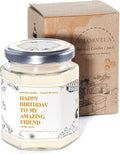 Happy Birthday Beeswax Candle, Best Friend Personalized Birthday Gifts for Women, Men, Mom, Dad, Sister, Teacher, Friends, Pure Natural Beeswax Candles