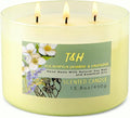 Eucalyptus Jasmine Lavender Scented Candle | 3 Wick Large Soy Candle for Home 15.8oz | Calming Aromatherapy Spa Candle | Strong Scent, Long Lasting, Clean Burn | Stress Relief Gift for Women & Men