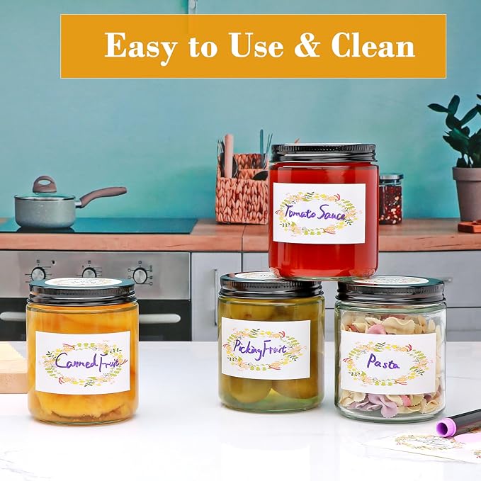 Salzesfalls 16 Pack Clear Candle Jars for Making Candles,8 oz Glass Jars with Lids,Candle Jars with 16 Metal lids,Canning Jars For Candles,Spice,Powder,Liquid,Sample