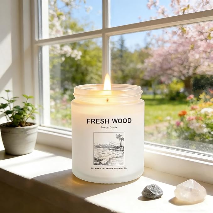 Scented Candles for Home,4 Pack Soy Candle Gift Set with 4 Fragrance Scents,Aromatherapy Lavender Floral & Wood Candles for Relaxation,Long Lasting Spa Candles for Bedroom Bathroom Gifts for Women
